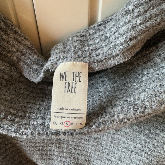 Free People Crazy On You Cropped Thermal Grey Small - Picture 5 of 8